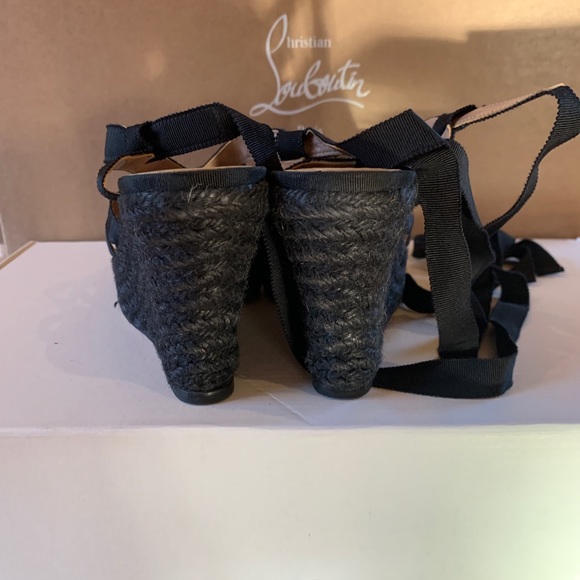 Price reduction!!! Oscar de la Renta Wrap tie wedge sandal - Picture 3 of 7